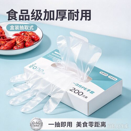 【特厚款】一次性手套食品级耐用