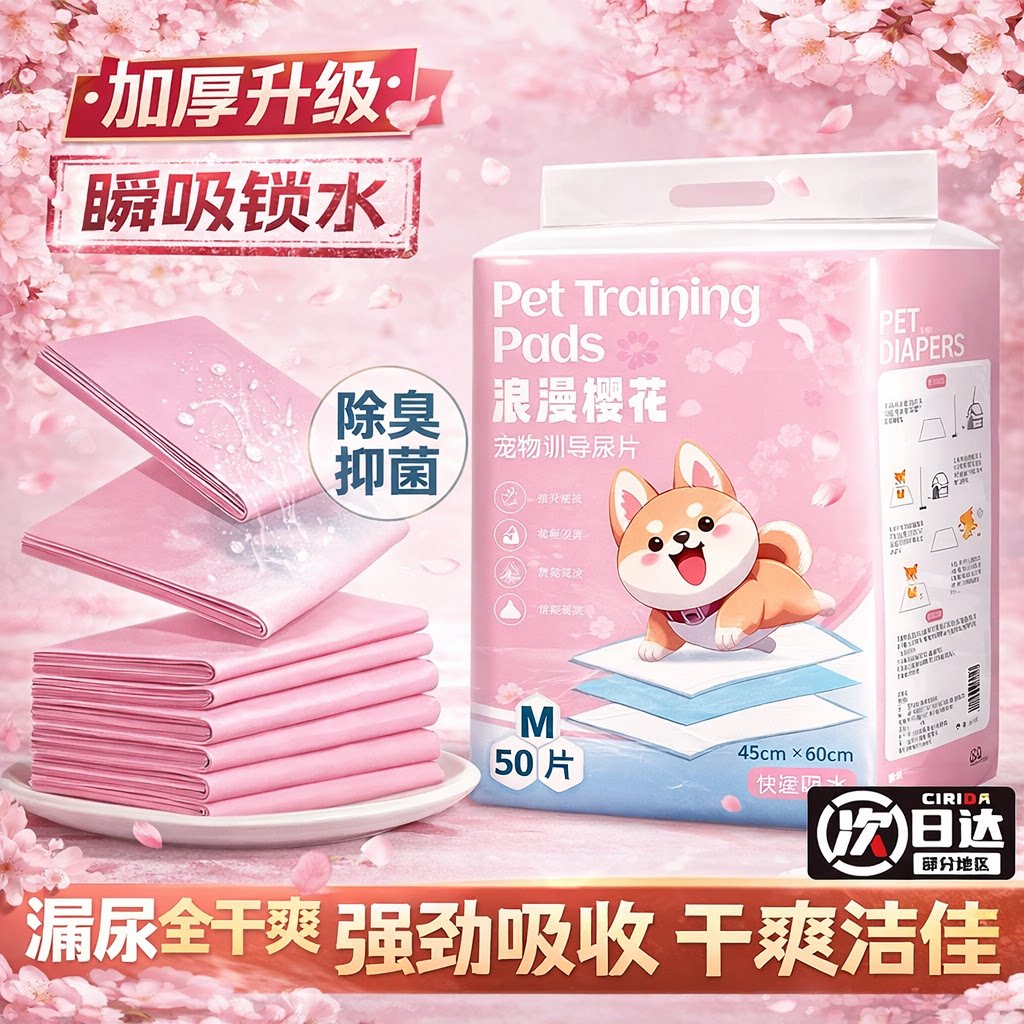 狗狗加厚除臭尿垫吸水防漏尿不湿泰迪猫咪通用尿片宠物生产垫