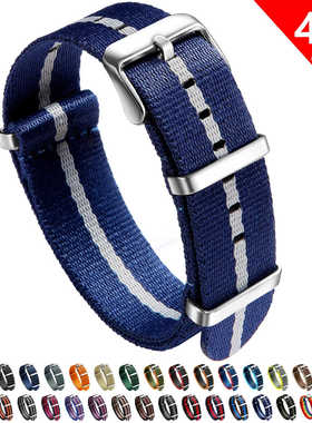 NATO北约时效斜纹尼龙一条过多色表带防水轻便耐用20mm/22mm通用