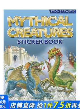 【现货】Sticker Facts - Mythical Creatures，神秘的生物贴纸英文原版 贴纸书 正版进口书籍 善优图书