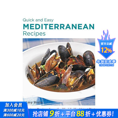 【预售】快速简便地中海食谱 Quick and Easy Mediterranean Recipes 原版英文餐饮生活美食 正版进口书