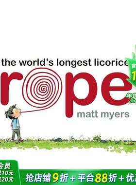 【现货】英文 世界上*长的甘草绳 The World‘s Longest Licorice Rope 精装艺术插画绘本 幽默趣味故事 3-6岁 儿童进口图书