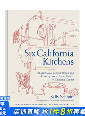 【预售】英文原版 6个加州厨房 Six California Kitchens 餐饮料理食谱 正版进口书籍