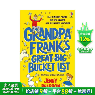 【预售】弗兰克爷爷的遗愿清单 Grandpa Frank’s Great Big Bucket List 英文儿童桥梁章节故事 英语拓展阅读进口书