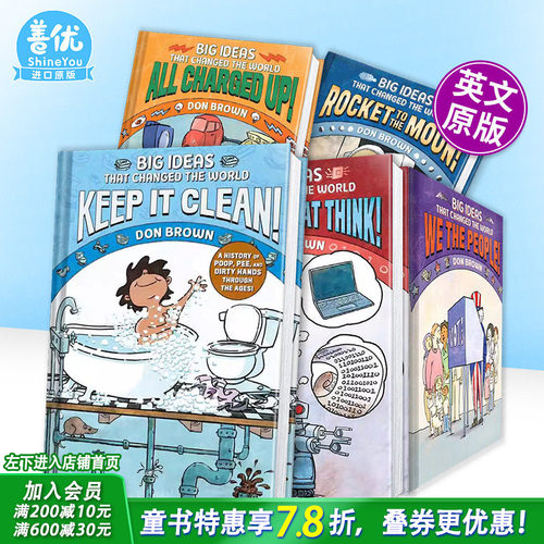 【现货多册选拍】改变世界的大创意-保持清洁/卫生/发明/机器Keep It Clean:Big Ideas That Changed the World英文儿童漫画故事书