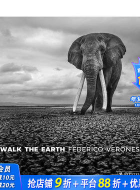 【现货】与象同行：非洲* 后象影像志 Walk the Earth英文摄影作品集自然景观 Federico Veronesi Federico Veronesi 正版进口书