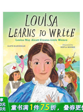 【预售】露易莎学写字 Louisa Learns to Write 英文儿童插画故事绘本 进口童书