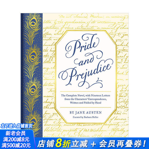 【现货】【内含花体字信件】Pride and Prejudice傲慢与偏见 简奥斯丁Jane Austen 英文原版文学小说