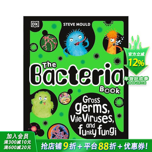 【现货】细菌大书:细菌、病毒与真菌 The Bacteria Book: Gross Germs, Vile Viruses 英文儿童科普插画绘本 进口童书