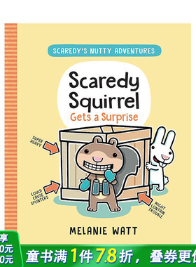【现货】英文原版 害怕的松鼠得到一个惊喜 【胆小鬼松鼠】Scaredy Squirrel Gets a Surprise 英文儿童故事绘本 进口原版书籍