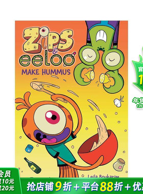 【预售】Zips 和 Eeloo 制作鹰嘴豆泥 Zips and Eeloo Make Hummus 原版英文儿童漫画