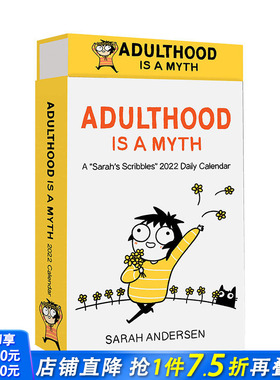 【现货】沙拉的拼字游戏2022日历 Sarah's Scribbles 2022 Deluxe Day-to-Day Calendar 英文原版 文创产品 图书