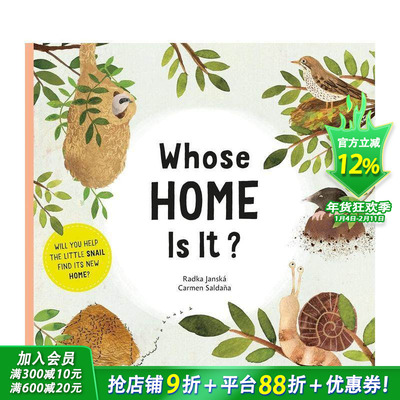 【现货】这是谁的家？ Whose Home Is It? 英文儿童插画故事绘本 进口童书