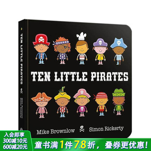 Ten Little 趣味数数启蒙 预售 幼儿认知与语言开发 进口童书 十个小海盗 英文儿童插画故事绘本 Pirates