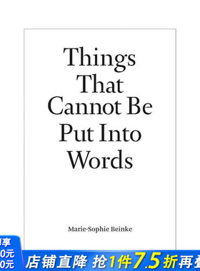 【预售】不可言说之物：玛丽-索菲·拜因克 Things That Cannot Be Put Into Words 英文艺术 正版进口书画册
