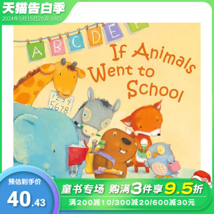 Kissed Good Animals 上学了 Went Night 拟人动物睡前故事 预售 英文儿童插画故事绘本 School 进口童书