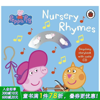 【预售】Peppa Pig小猪佩奇 Nursery Rhymes童谣 故事书+CD 英文原版【善优童书】