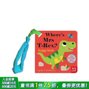 Felt 预售 霸王龙太太在哪里？ Book 进口童书 Buggy Flaps 毛毡翻翻书 Mrs Where 英文儿童趣味互动绘本 Rex?