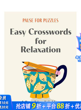 【预售】填字游戏：轻松 Pause for Puzzles: Easy Crosswords for Relaxation 原版英文生活综合 正版进口书