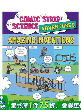 【预售】科学大冒险漫画系列：惊人发明（平装）STEAM知识科普Comic Strip Science Adventures 英文儿童插画科普绘本 进口童书