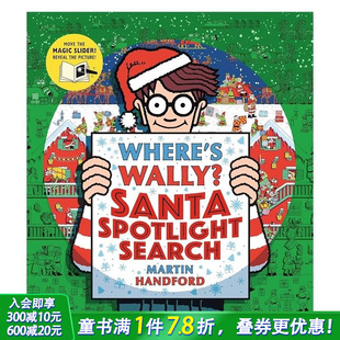 Santa 英语早教绘本进口童书 威利在哪里？：圣诞合集 英文儿童趣味互动 Search Spotlight Wally? Where 现货