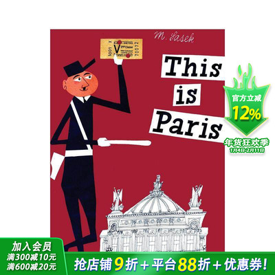 【预售】【Miroslav Sasek】这就是巴黎 This is Paris 英文儿童插画故事绘本 进口童书