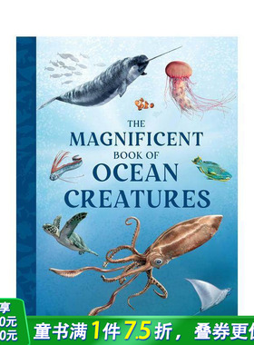 【预售】海洋瑰宝图鉴 Magnificent Book of Ocean Creatures 英文儿童插画科普绘本 进口童书