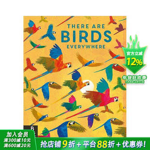 【预售】【博洛尼亚获奖插画师Britta Teckentrup】随处可见的鸟类There are Birds Everywhere 平装 英文儿童插画故事绘本进口书