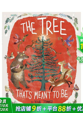 【预售】命中注定的树 Yuval Zommer 圣诞绘本 The Tree That's Meant to Be 英文儿童插画故事绘本 进口童书