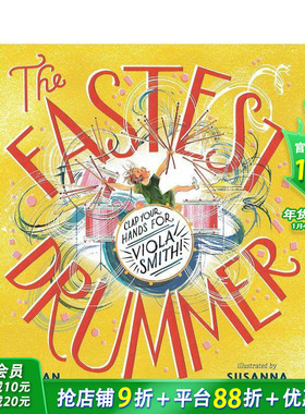 【现货】迅捷鼓手：为薇奥拉?史密斯鼓掌！女鼓手先锋传记 The Fastest Drummer 英文儿童插画故事绘本 进口童书