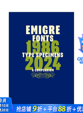 【预售】Emigre Fonts字体：1986-2024字体样本 Emigre Fonts: Type Specimens 1986–2024 原版英文字体图案标志设计 正版进口书