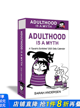 【现货】【2021日历】成年人的世界是个神话 Sarah’s Scribbles 2021 Deluxe Day-to-Day Calendarh 英文原版进口