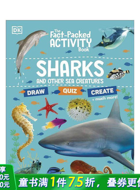 【预售】充满事实的活动书：鲨鱼和其他海洋生物 The Fact-Packed Activity Book 英文儿童趣味互动科普进口童书