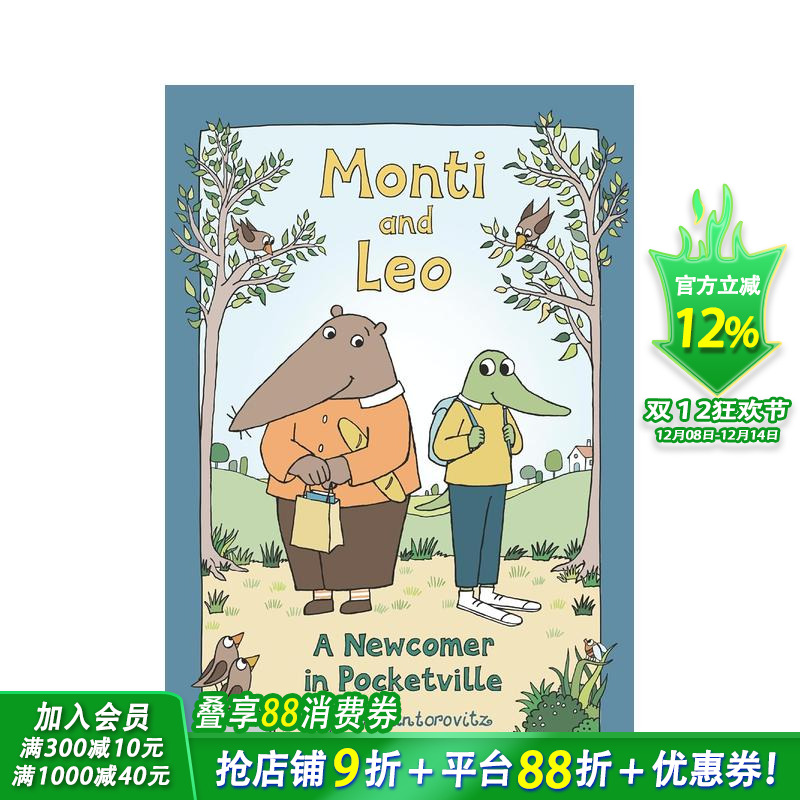 【预售】蒙蒂和里奥:口袋村的新成员 Monti and Leo: A Newcomer in Pocketville 英文儿童漫画故事 英语拓展阅读进口书