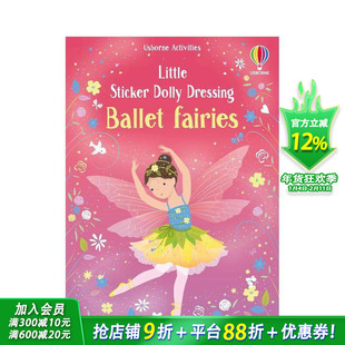 【预售】小贴纸娃娃装扮之芭蕾仙子 Little Sticker Dolly Dressing Ballet Fairies 英文儿童趣味互动绘本 英语早教进口书