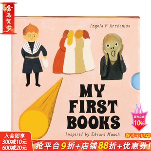 【预售】受爱德华·蒙克启发 我的第一本书 【Inspired by Edvard Munch】My First Books 英文儿童艺术启蒙进口童书