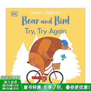 【现货】【约翰尼·兰伯特的熊和小鸟】再次尝试 Jonny Lambert’s Bear and Bird: Try， Try Again英文儿童插画故事绘本进口童书