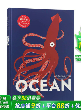 【现货】纸雕立体书 Ocean 海洋 Helene Druvert剪纸艺术英文原版科普翻翻书T&H【善优童书】