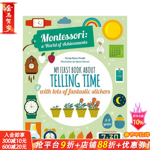 【预售】【蒙台梭利活动书】我的时间认知书 【Montessori Activity Book】My First Book About Telling Time 原版英文儿童语言