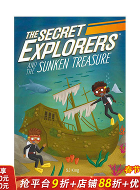 【预售】秘密探险家与沉没的宝藏 The Secret Explorers and the Sunken Treasure 英文儿童桥梁章节故事 英语拓展阅读进口书