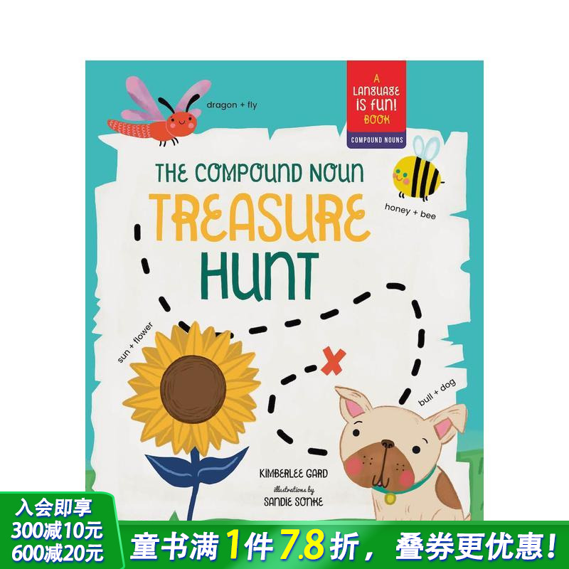 【预售】复合名词寻宝记：看图学复合词 Compound Noun Treasure Hunt英文儿童趣味英语启蒙早教绘本 进口童书