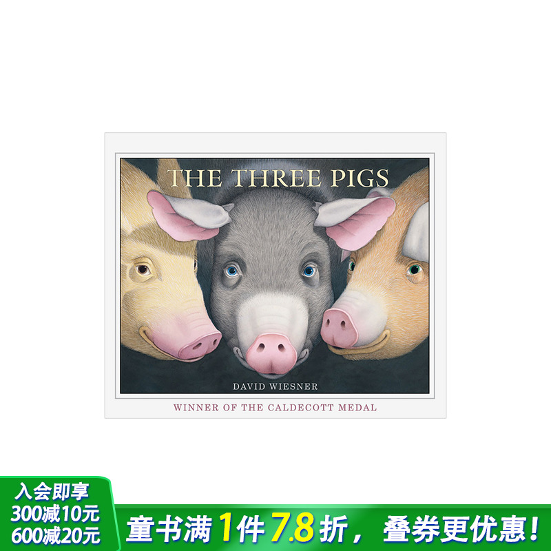 【预售】大卫·威斯纳凯迪克大奖David Wiesner作品 三只小猪 The Three Pigs 儿童启蒙童话经典故事绘本读物 英文原版 图书