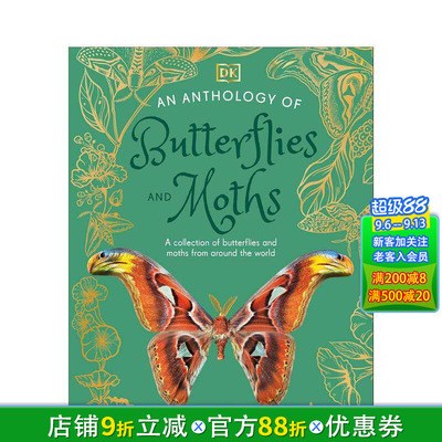 【预售】【DK自然选集】蝴蝶与飞蛾文集 DK Little Anthologies：An Anthology of Butterflies and Moths英文儿童科普图集进口书