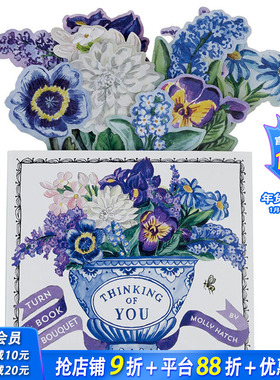 【现货多款选拍】Thinking of You想着你【创意花盆礼品书】快乐日/书中多肉/书中鸟 翻翻立体书 送男女朋友生日礼物 英文进口书