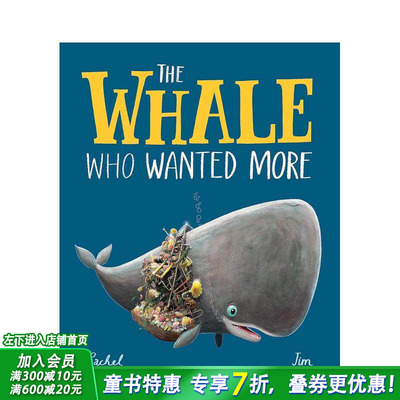 【预售】总不满足的小鲸鱼 The Whale Who Wanted More 英文儿童插画故事绘本 进口童书