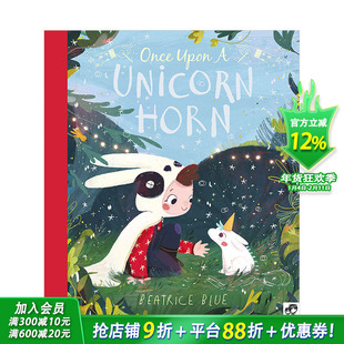 【现货】从前有只du角兽 Once Upon a Unicorn Horn 英文原版 西班牙插画师Beatrice Blue 平装绘本【善优童书】