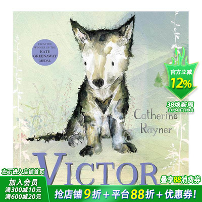 【预售】忧虑的狼维克多 CILIP Kate Greenaway奖Catherine Rayner Victor  the Wolf with Worries 英文儿童插画故事绘本 进口书