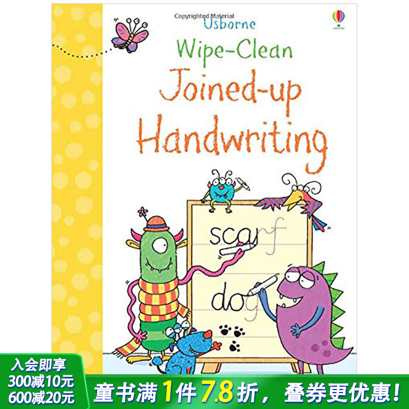 【现货】Wipe-Clean Joined-up Handwriting,可擦本 连笔书写 儿童英语练习书 英语启蒙早教【善优童书】