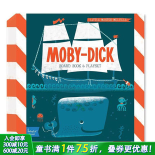 Dick 善优童书 立体模型：大白鲸 6岁 英文儿童动手互动趣味游戏 Moby Playset玩乐套装 BabyLit 现货