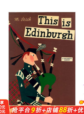 【预售】【Miroslav Sasek】这就是爱丁堡 This is Edinburgh 英文儿童插画故事绘本 进口童书